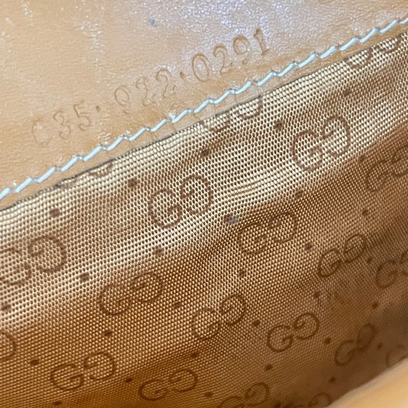 Vtg 80’s Gucci GG Monogram Long Wallet Bifold Gold Accents Iconic - Picture 7 of 16